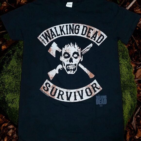 The Walking Dead Survivor T-Shirt Mens TV Series Zombie Horror Tee NEW Small - Picture 1 of 1